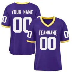 Purple White-Purple Classic Authentic Football Jersey