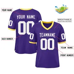 Purple White-Purple Classic Authentic Football Jersey 2