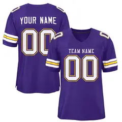 Purple White-Purple Classic Authentic Football Jersey 1
