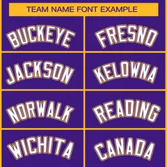 Purple White Purple-Gold Classic Style Hockey Jersey 3