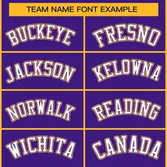Purple White Purple-Gold Classic Style Hockey Jersey 3