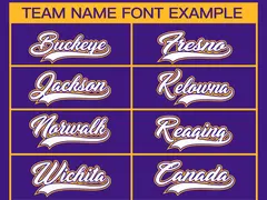Purple White Purple-Gold Classic Style Hockey Jersey 3