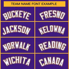 Purple White Purple-Gold Classic Style Hockey Jersey 3