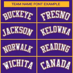 Purple White Purple-Gold Classic Style Hockey Jersey 3