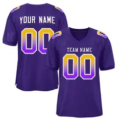 Purple White-Purple Gradient Fashion Outdoor Football Jersey