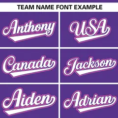 Purple White-Purple Raglan Letterman Jacket 3