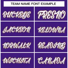 Purple White-Purple Varsity Full-Snap Letterman Jacket 3