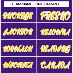 Purple White-Purple Varsity Full-Snap Letterman Jacket 3