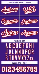 Purple White-Red Classic Hockey Jersey 3