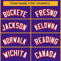 Purple White-Red Classic Hockey Jersey 3