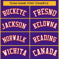 Purple White-Red Classic Hockey Jersey 3