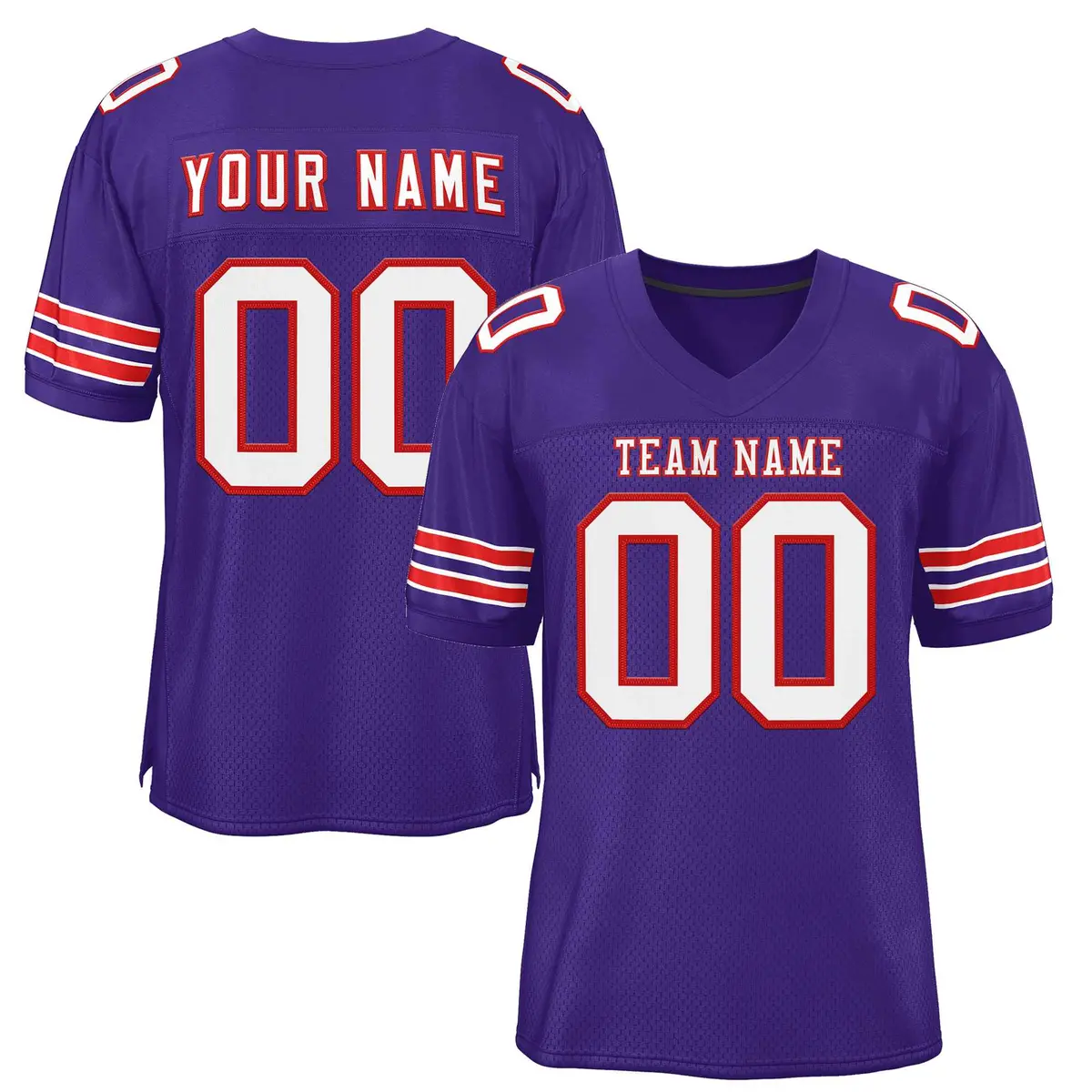 Purple White-Red Classic Style Authentic Football Jersey