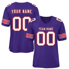 Purple White-Red Classic Style Authentic Football Jersey 1