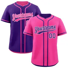Purple White Reversible Baseball Jersey Moisture-Wicking 1