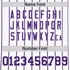 Purple White Reversible Stripe Baseball Jersey 6