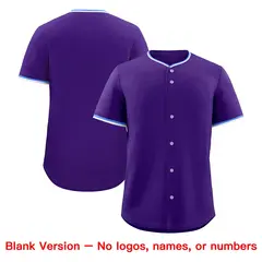 Purple White Royal Classic Baseball Uniform 7