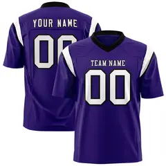 Purple White Shoulder Cut Two-Tone Flag Football Jersey