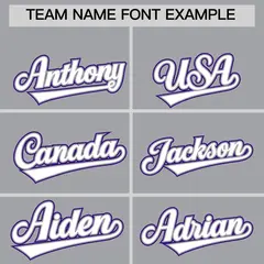 Purple White Sleeve Flag Lace Baseball Jersey 3