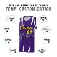 Purple White Snake Scale Venomous Fang Graffiti Basketball Jersey 4