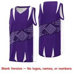 Purple White Snake Scale Venomous Fang Graffiti Basketball Jersey 6