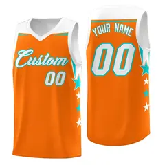 Purple White Star Color Block Two Tone Side Basketball Jersey 1