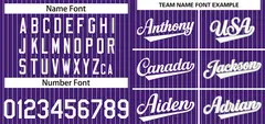 Purple White Stripe Authentic Fashion Baseball Jersey 3