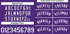 Purple White Stripe Authentic Fashion Baseball Jersey 3