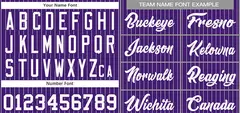 Purple White Stripe Authentic Fashion Baseball Jersey 3