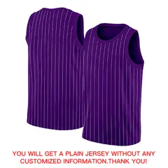 Purple White Stripe Fashion Sport Game Basketball Jersey 5