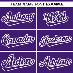Purple White Thick Stripe Authentic Baseball Jersey 3
