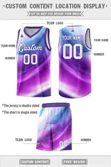 Purple White Tie Dye Sports Basketball Jersey 2