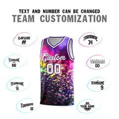 Purple White Tie Dye Sports Basketball Jersey 3