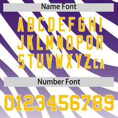 Purple White Tiger Stripe Gradient Baseball Jersey 4