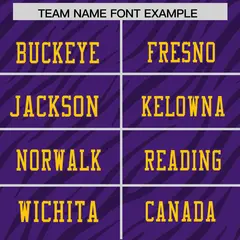 Purple White Tiger Stripe Graffiti Pattern Football Jersey 3