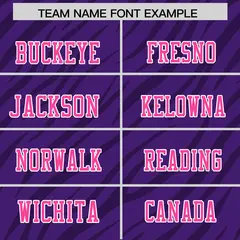 Purple White Tiger Stripe Graffiti Pattern Football Jersey 3