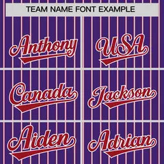 Purple White Tricolor Stripe Fashion Baseball Jersey 3