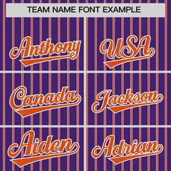 Purple White Tricolor Stripe Fashion Baseball Jersey 3