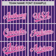 Purple White Tricolor Stripe Fashion Baseball Jersey 3