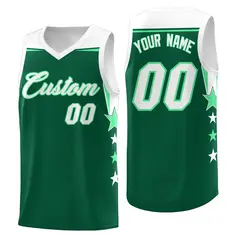 Purple White Two Tone Side Star Color Block Basketball Jersey 1