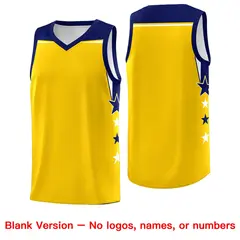 Purple White Two Tone Side Star Color Block Basketball Jersey 6