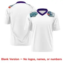 Purple White Ukiyo-e Auspicious Clouds Graffiti Football Jersey 7