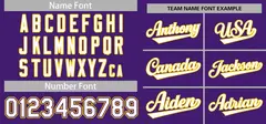 Purple White-Yellow Authentic Classic Baseball Jersey 3