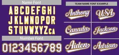 Purple White-Yellow Authentic Classic Baseball Jersey 3