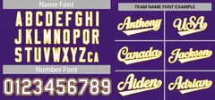 Purple White-Yellow Authentic Classic Baseball Jersey 4