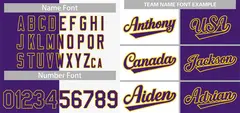 Purple White-Yellow Split Fashion Baseball Jersey 3