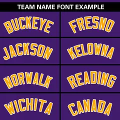 Purple Yellow Gradient Ribbed Authentic Baseball Jersey 10