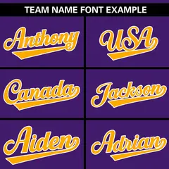 Purple Yellow Gradient Ribbed Authentic Baseball Jersey 2