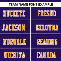 Purple-Yellow Raglan Sleeves Football Jersey 3