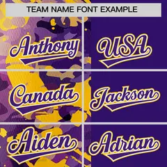 Purple Yellow Split Graffiti Raglan Sleeve Baseball Jersey 3