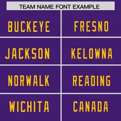 Purple Yellow Square Neckline Football Jersey 3